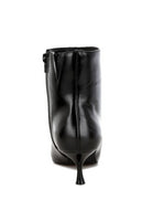 Thymus Faux Leather Kitten Heel Boots