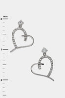 Cubic Zirconia Dangling Heart Earrings