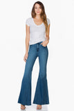 High Waisted Wide Mermaid Flare Denim Jeans