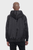 Satin Full Zip Hooded Windbreaker