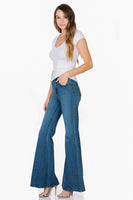 High Waisted Wide Mermaid Flare Denim Jeans