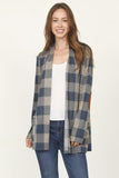 Checkered Elbow Patch Cardigan