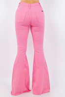 Bell Bottom Jean in Pink - Inseam 30"