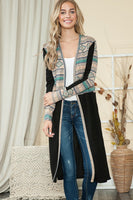 Mixed Media Maxi Cardigan