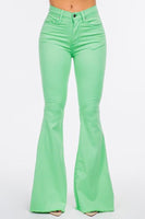 Bell Bottom Jean in Lime Made In: USA