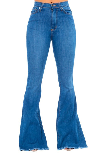 Bell Bottom Jean in Medium Blue