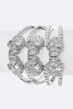 Crystal Skull Hinge Bangle