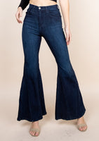 High Waisted Wide Mermaid Flare Denim Jeans