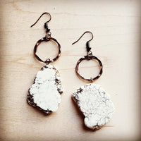 White Turquoise Chunky Earrings