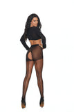 Elegant Moments Sheer Crotchless Pantyhose With Back Seam