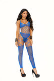 Elegant Moments Opaque And Net Footless Bodystocking