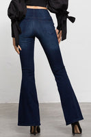 MID-RISE BANDED WIDER FLARE JEANS