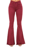 Bell Bottom Jean in Wine- Inseam 32