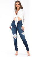 KYLIE SKINNY JEAN IN DARK WASH Made In: USA