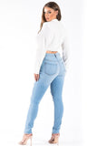 KYLIE SKINNY JEAN IN LIGHT WASH Made In: USA