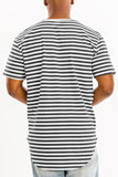 STRIPED ELONGATED TSHIRT CHOOSE COLOR