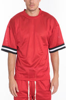 MESH SLEEVE TAPE ATHLETIC TSHIRT