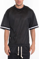 MESH SLEEVE TAPE ATHLETIC TSHIRT