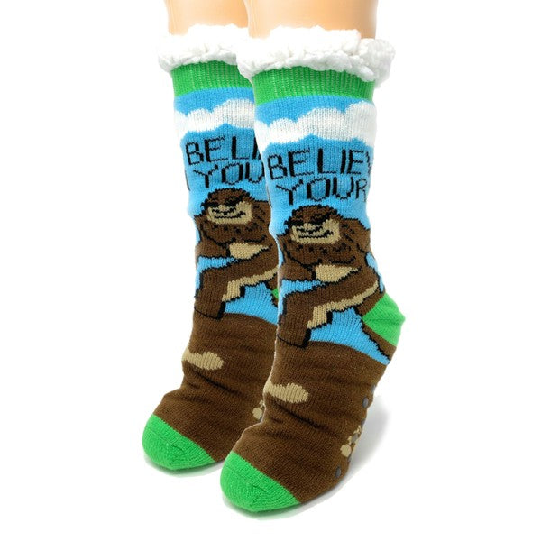 Believe - Women's House Sherpa Slipper Socks