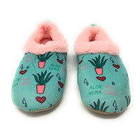 Aloe You - Women's House Sherpa Slippers