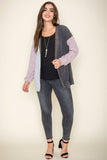 Color Block Knit Cardigan