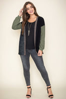 Color Block Knit Cardigan