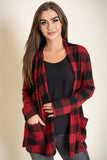 Checkered Elbow Patch Cardigan