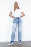 HIGH WAISTED LOOSE STRAIGHT JEANS