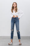 MID-RISE SLIM BOYFRIEND JEANS