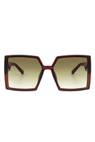 Square Flat Top Large Oversize Fashion Sunglasses