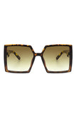 Square Flat Top Large Oversize Fashion Sunglasses