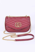 Logo Quilted Shoulder Swing Bag