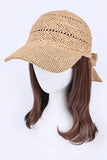 Summer Straw Ribbon Cap