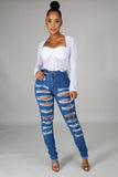 DENIM JEANS MULTI CUT