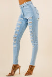 DENIM JEANS MULTI CUT