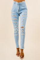 DENIM JEANS MULTI CUT