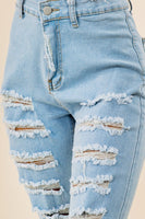 DENIM JEANS MULTI CUT