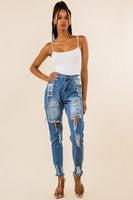 DENIM JEANS MULTI CUT