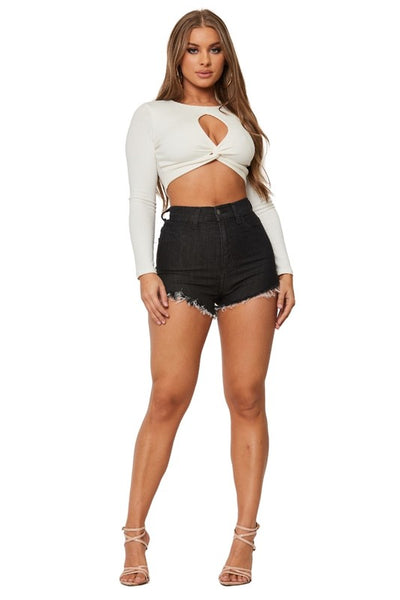 Isa High Rise Short in Black