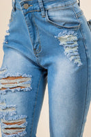 DENIM JEANS MULTI CUT