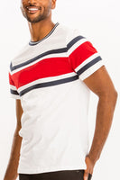 COTTON THREE STRIPE TSHIRT