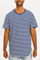 STRIPED ELONGATED TSHIRT CHOOSE COLOR