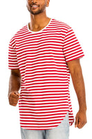 STRIPED ELONGATED TSHIRT CHOOSE COLOR