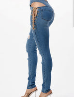 DENIM JEANS MULTI STRIP