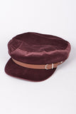 Velour Newsboy Hat