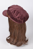 Velour Newsboy Hat