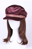 Velour Newsboy Hat