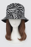 Zebra Print Reversible Bucket Hat