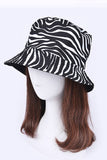 Zebra Print Reversible Bucket Hat