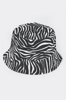 Zebra Print Reversible Bucket Hat